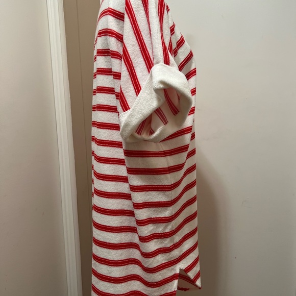 Vintage Miss Elaine Relax Pullover Short Robe Striped Short Sleeve OS - Picture 3 of 8